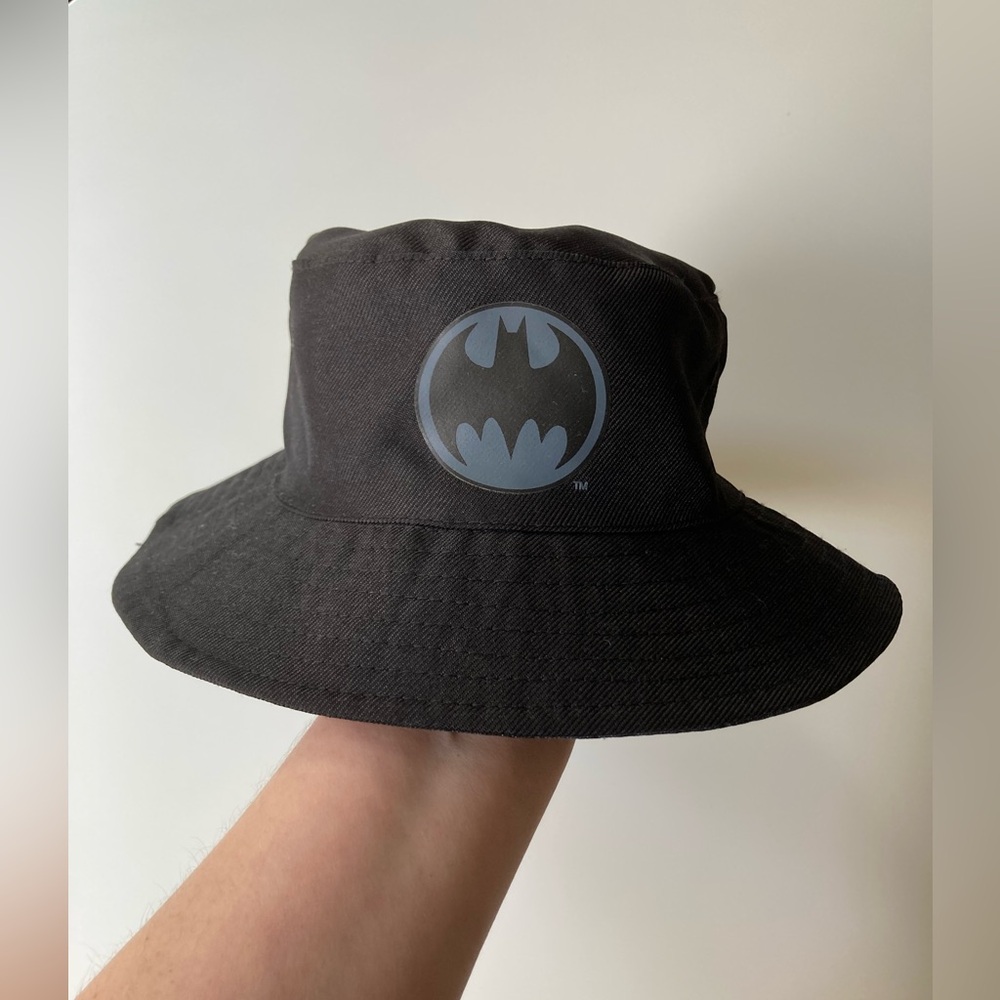 Batman Black Bucket Hat Reversible Comic Design Toddler Size See Measurements